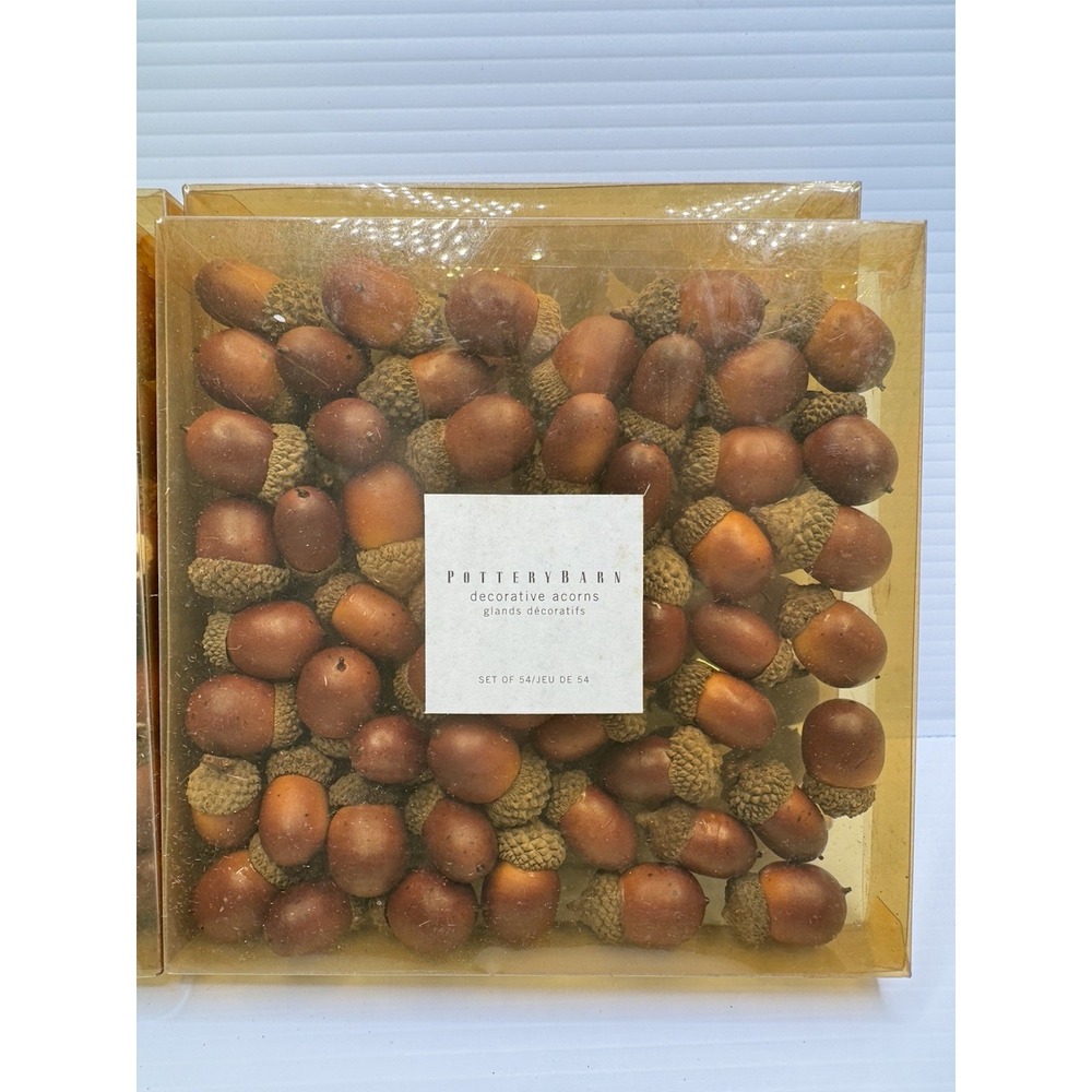 Pottery Barn Decorative Acorns Set of 54 Fall Thanksgiving Seasonal Vase Filler